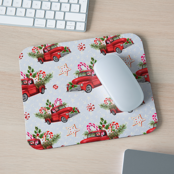 9001 Red Truck Sweets #2 MOUSE PAD - white