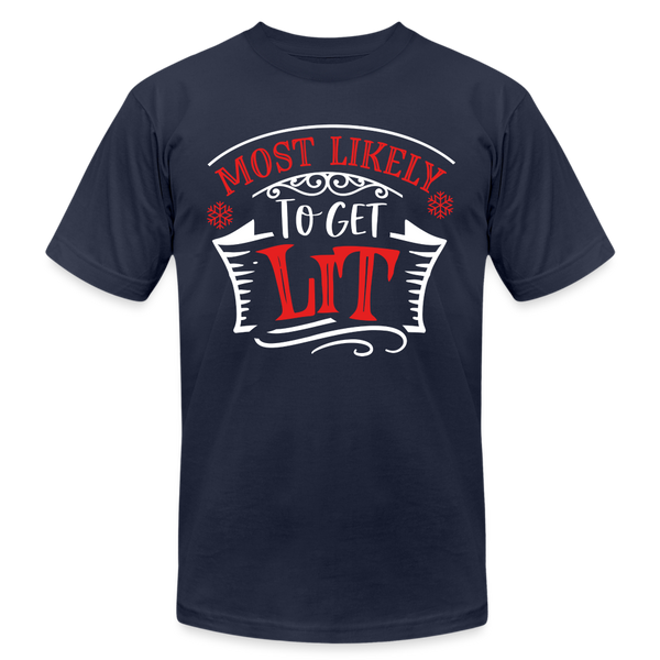 66017 Most Likely To Get Lit B&C TSHIRT - navy