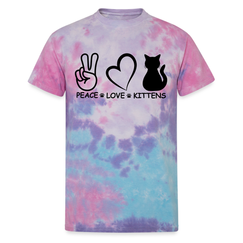 65016 Peace Love Kittens 🐾 FurBaby TD TSHIRT - cotton candy