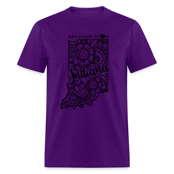 1154 1/4S Home Is Indiana TSHIRT - purple