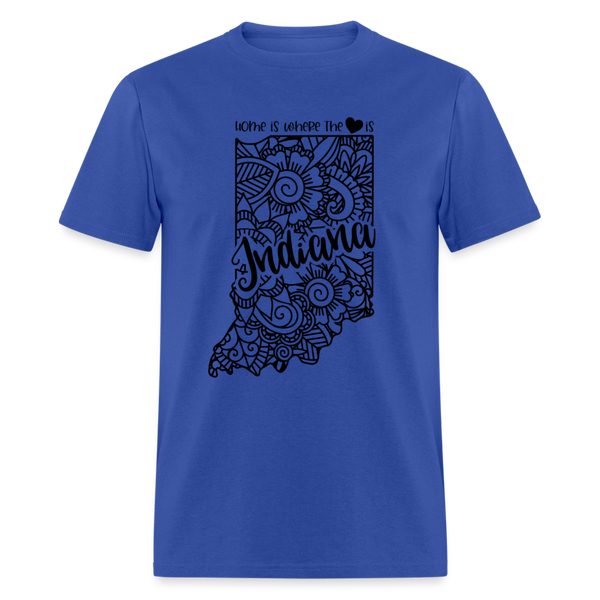 1154 1/4S Home Is Indiana TSHIRT - royal blue