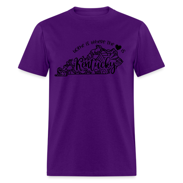 1163 1/4S Home Is Kentucky TSHIRT - purple