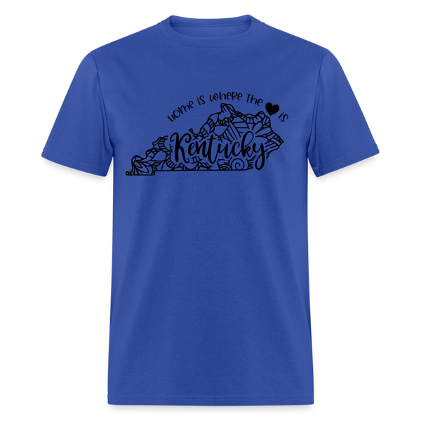 1163 1/4S Home Is Kentucky TSHIRT - royal blue