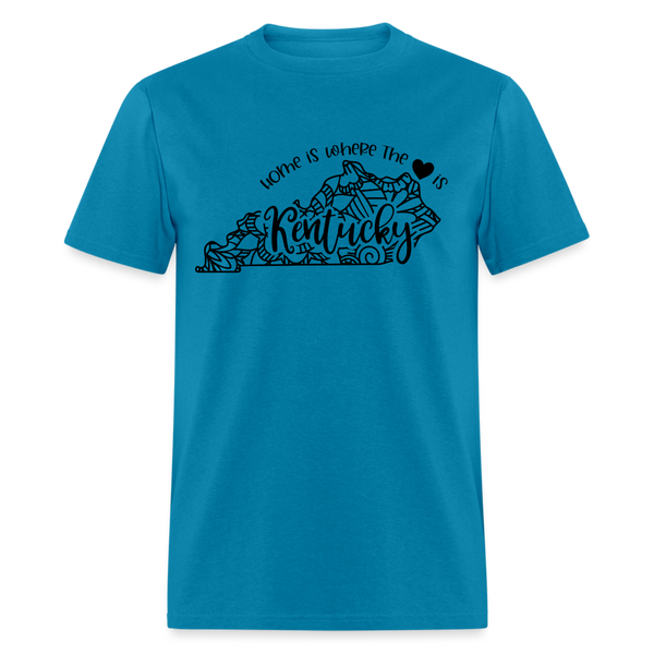 1163 1/4S Home Is Kentucky TSHIRT - turquoise