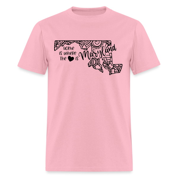 1166 1/4S Home Is Maryland TSHIRT - pink