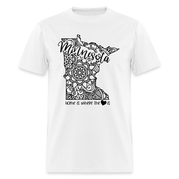 1176 1/4S Home Is Minnesota TSHIRT - white