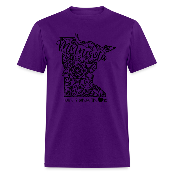 1176 1/4S Home Is Minnesota TSHIRT - purple