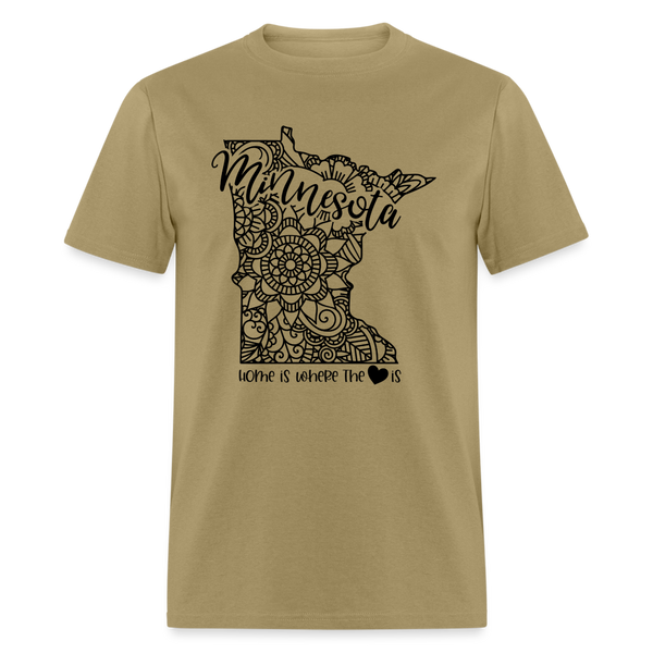 1176 1/4S Home Is Minnesota TSHIRT - khaki