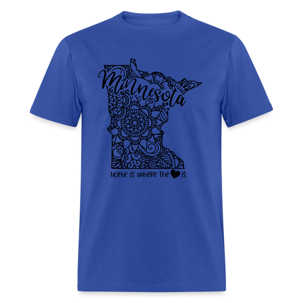 1176 1/4S Home Is Minnesota TSHIRT - royal blue