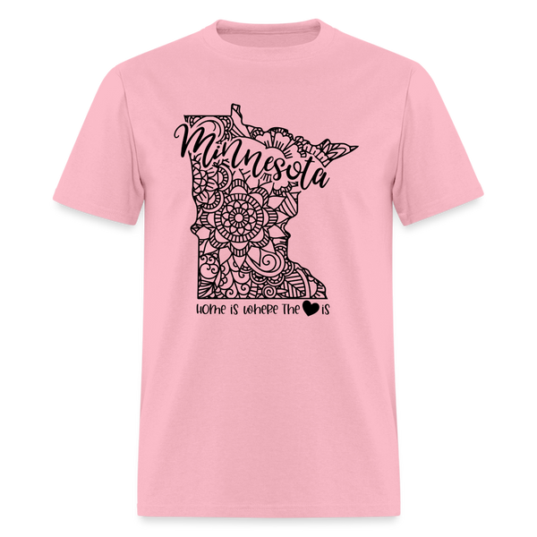 1176 1/4S Home Is Minnesota TSHIRT - pink