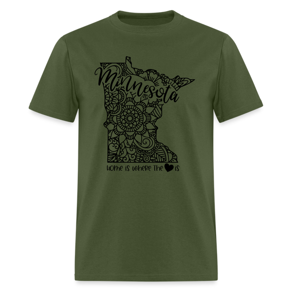 1176 1/4S Home Is Minnesota TSHIRT - military green