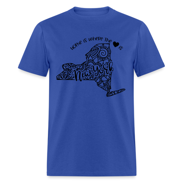 1226 1/4S Home Is New York TSHIRT - royal blue