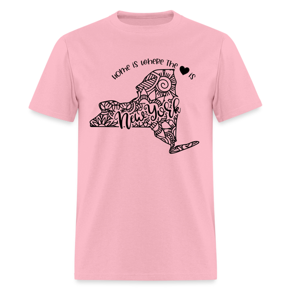 1226 1/4S Home Is New York TSHIRT - pink