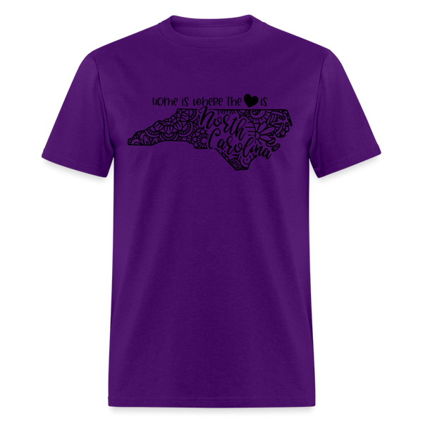 1227 1/4S Home Is North Carolina TSHIRT - purple