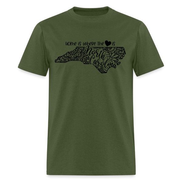 1227 1/4S Home Is North Carolina TSHIRT - military green