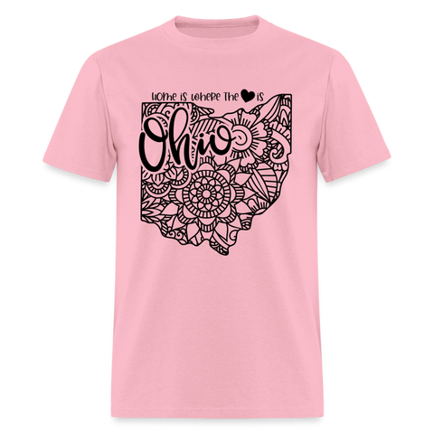 1229 1/4S Home Is Ohio TSHIRT - pink