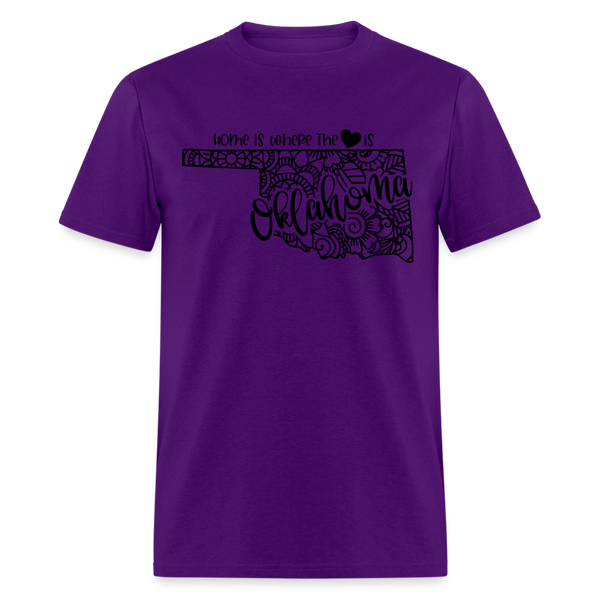 1230 1/4S Home Is Oklahoma TSHIRT - purple