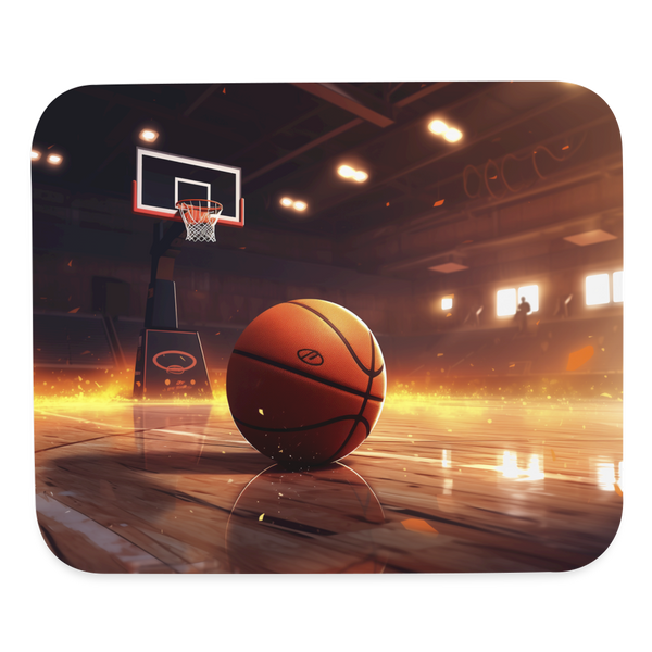 9024 Basketball On The Court MOUSE PAD - white