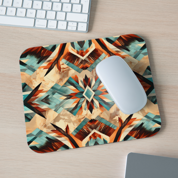 9034 Aztec Design MOUSE PAD - white