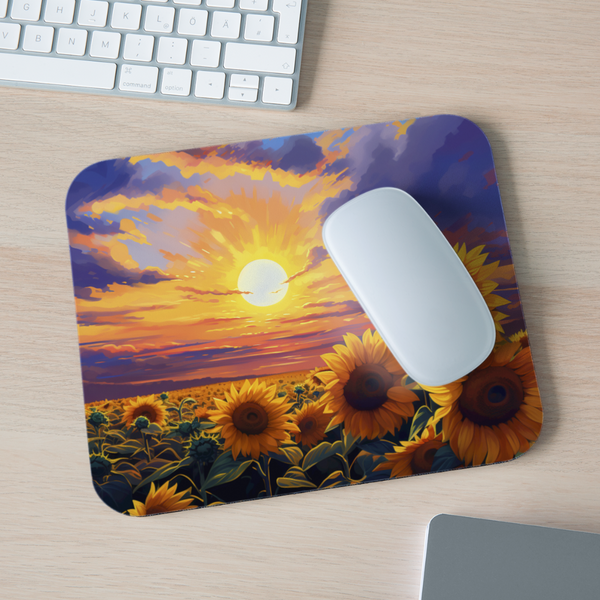 9035 Sunflower Sunrise MOUSE PAD - white