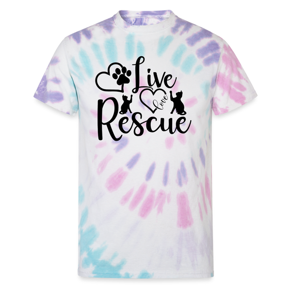 65012 Live Love Rescue Cats 🐾 FurBaby TD TSHIRT - Pastel Spiral