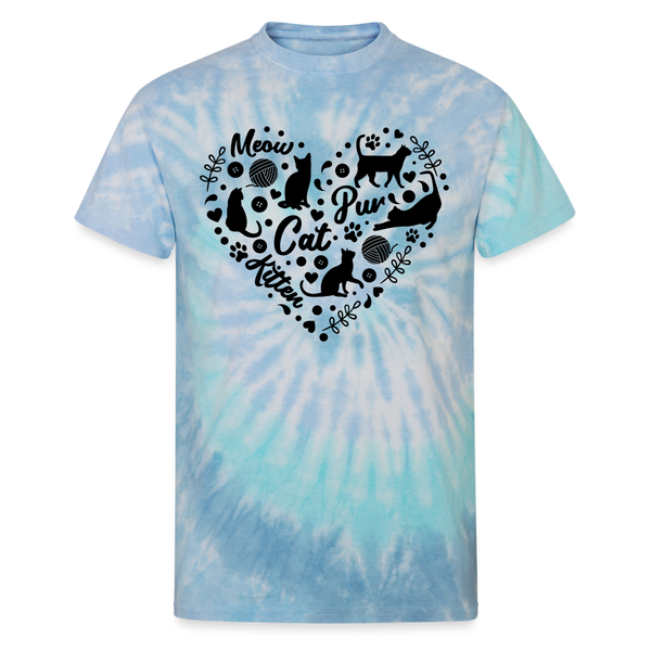 65014 Icon Heart Cats 🐾 FurBaby TD TSHIRT - blue lagoon