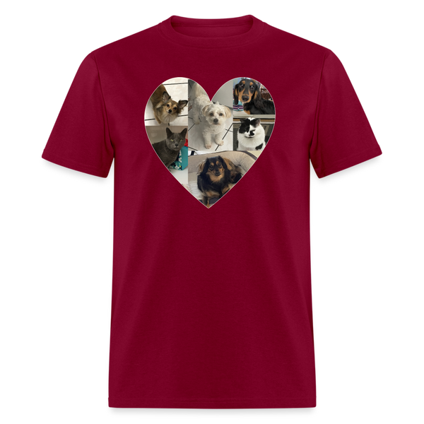 5037 1/4S Myra Custom Heart TSHIRT 2 - burgundy