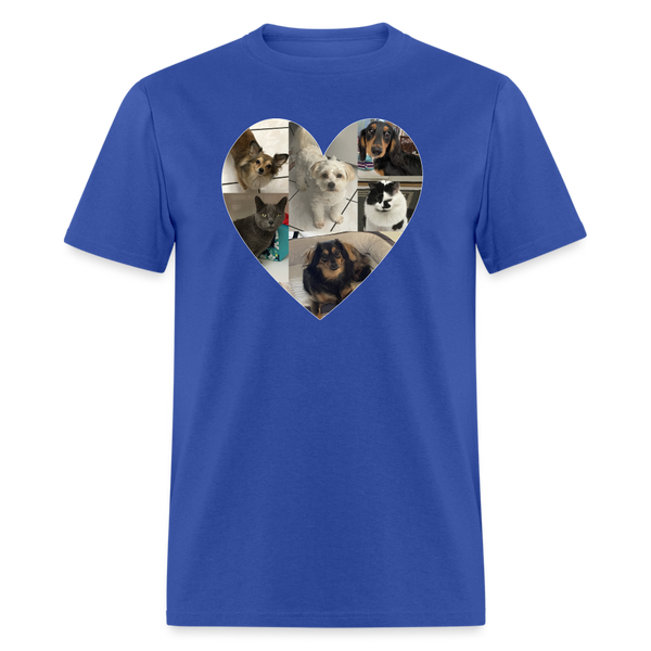 5037 1/4S Myra Custom Heart TSHIRT 2 - royal blue