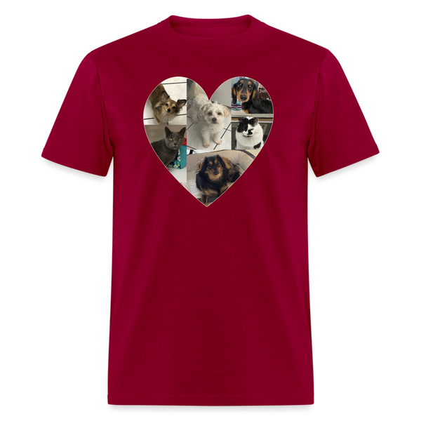 5037 1/4S Myra Custom Heart TSHIRT 2 - dark red