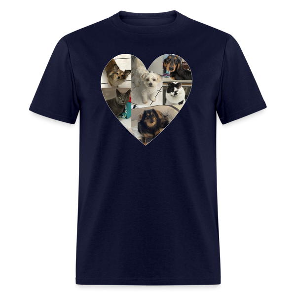 5037 1/4S Myra Custom Heart TSHIRT 2 - navy