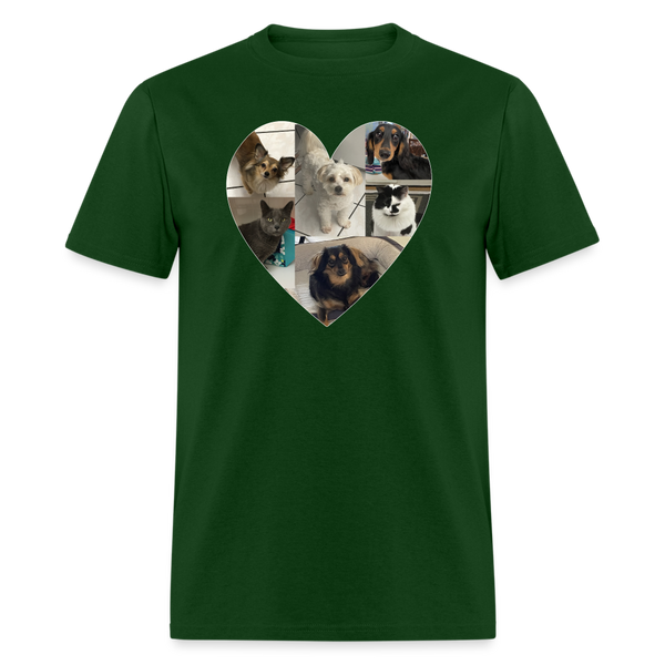 5037 1/4S Myra Custom Heart TSHIRT 2 - forest green