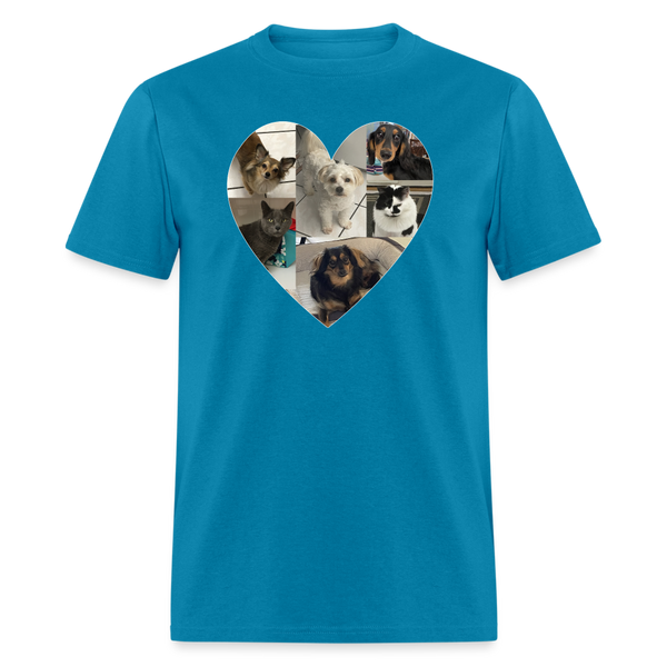 5037 1/4S Myra Custom Heart TSHIRT 2 - turquoise