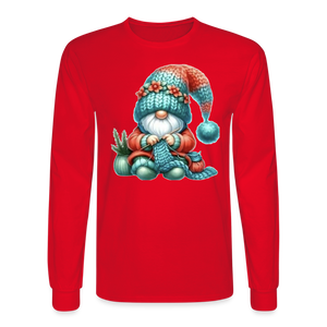 66020 4/4S Custom Brawley Knitting Gnome TSHIRT - red