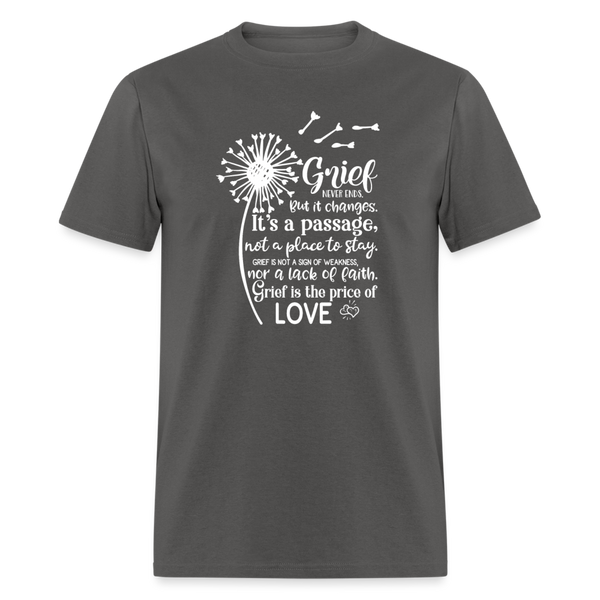 66022 1/4S Grief Never Ends Dandelion TSHIRT - charcoal