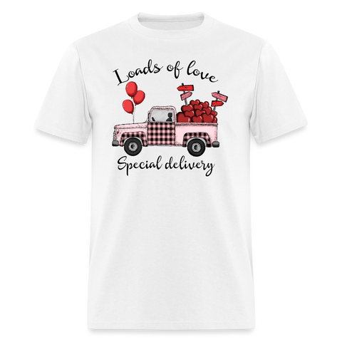 66026 1/4S Loads Of Love Special Delivery TSHIRT - white