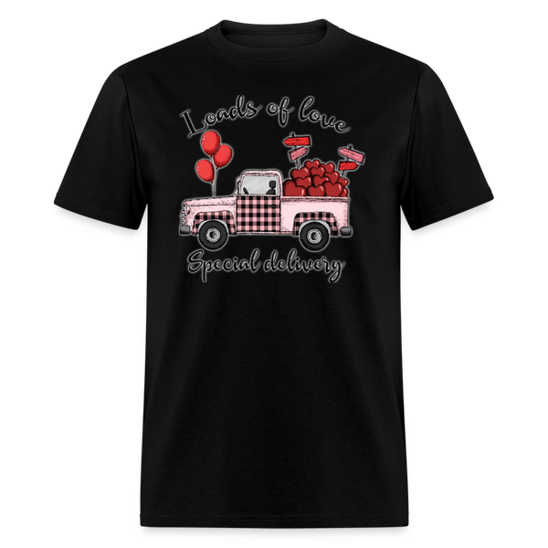 66026 1/4S Loads Of Love Special Delivery TSHIRT - black