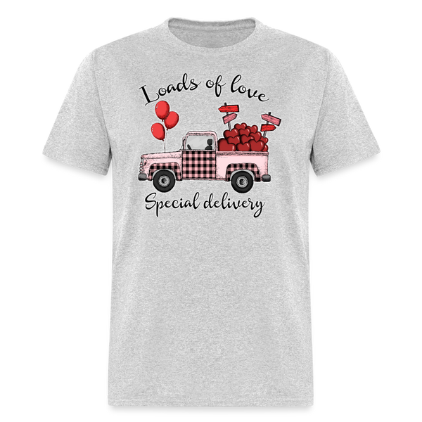 66026 1/4S Loads Of Love Special Delivery TSHIRT - heather gray