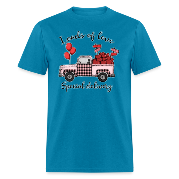 66026 1/4S Loads Of Love Special Delivery TSHIRT - turquoise