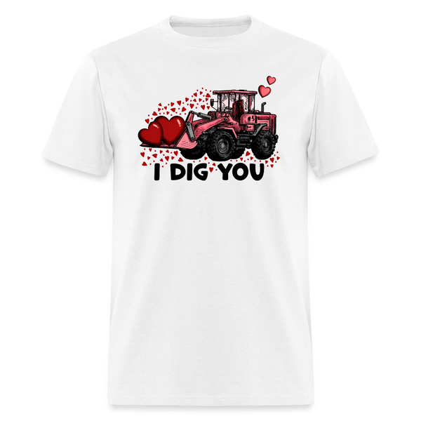 66027 1/4S I Dig You - Excavator TSHIRT - white