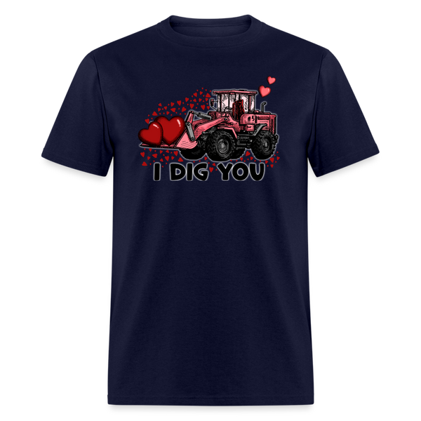 66027 1/4S I Dig You - Excavator TSHIRT - navy