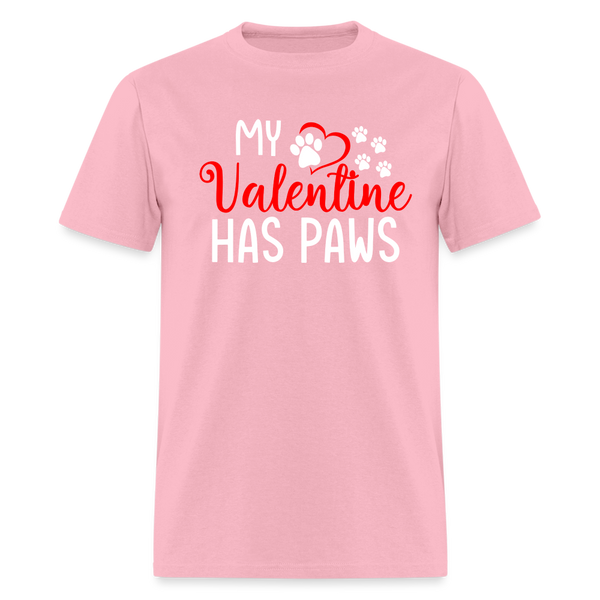 60063 My Valentine Has Paws TSHIRT - pink