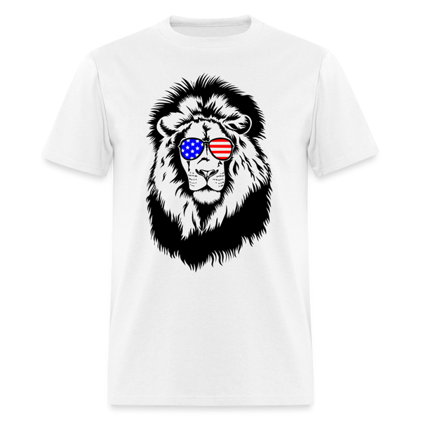 1603 1/4S Patriotic Lion TSHIRT - white