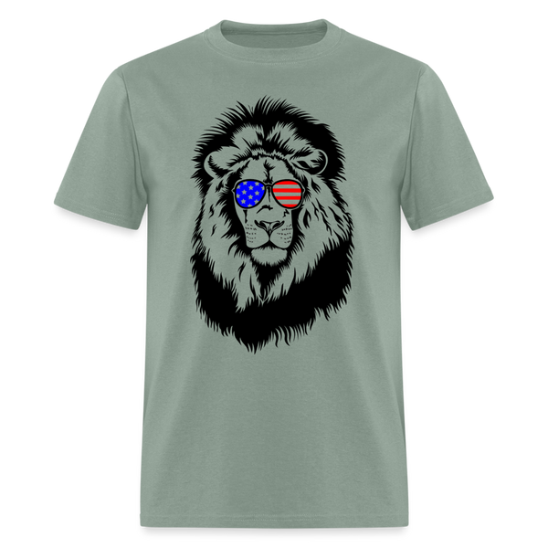 1603 1/4S Patriotic Lion TSHIRT - sage