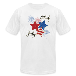 66033 July 4th Stars B&C TSHIRT - white