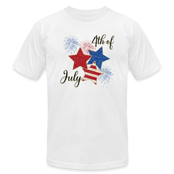 66033 July 4th Stars B&C TSHIRT - white