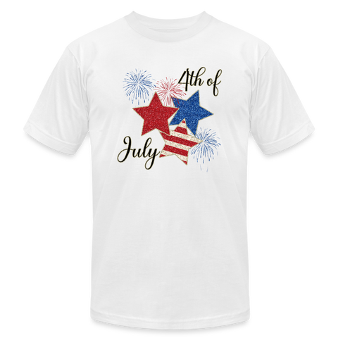 66033 July 4th Stars B&C TSHIRT - white