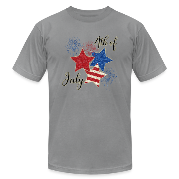 66033 July 4th Stars B&C TSHIRT - slate