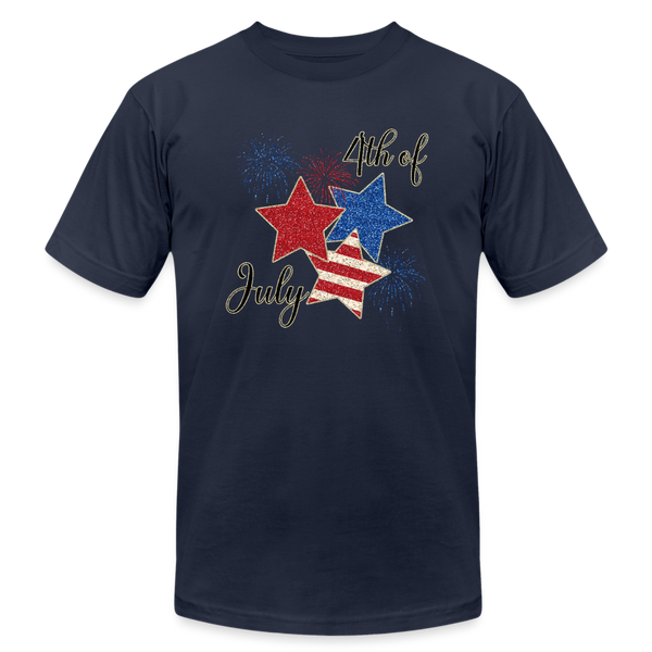 66033 July 4th Stars B&C TSHIRT - navy