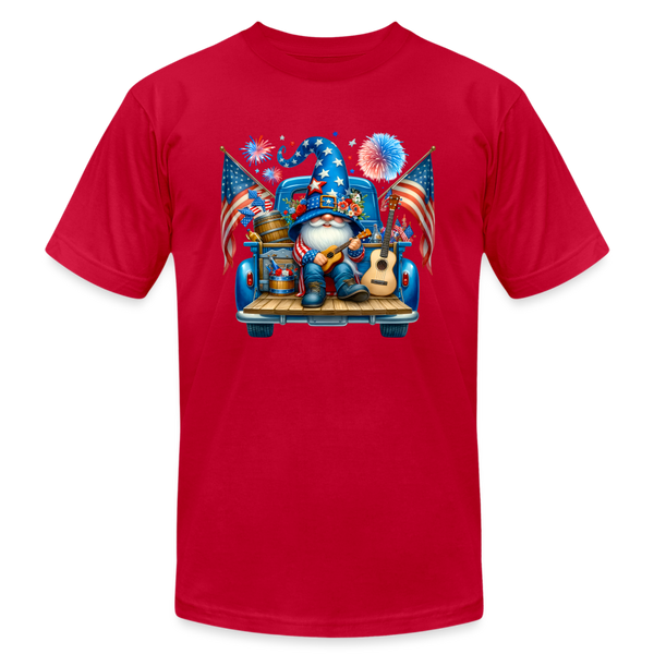 66034 Patriotic Country Gnome Truck B&C TSHIRT - red