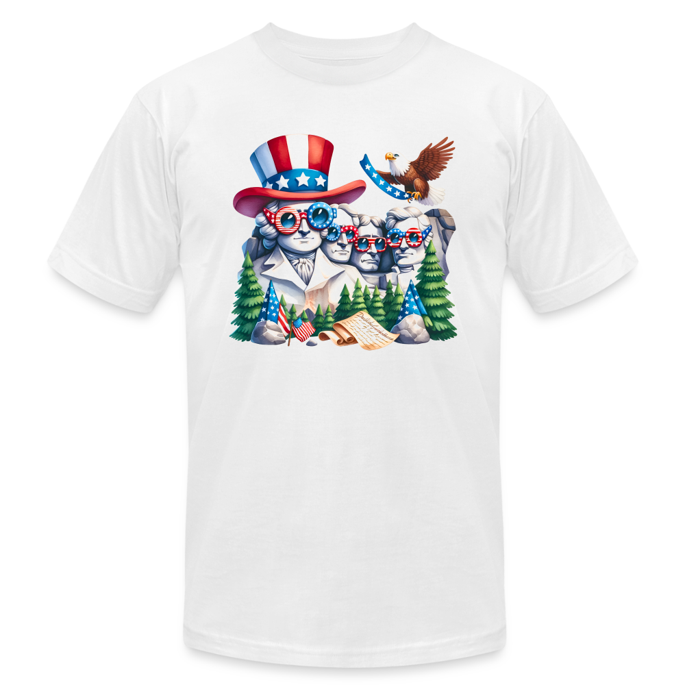 66035 Patriotic Rushmore Fun B&C TSHIRT - white